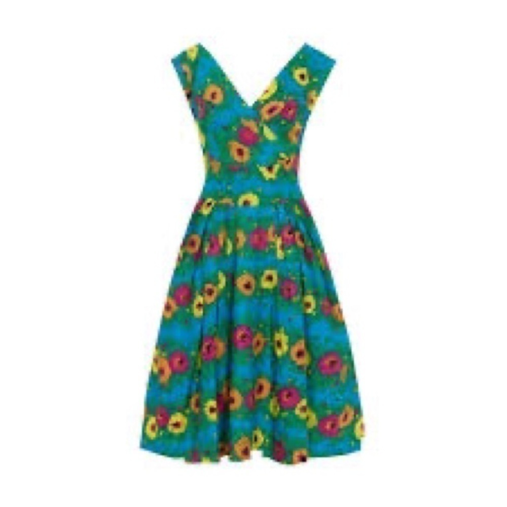🌟NWT XL Emily and Fin Florence Effortless Vacation Dress Blazing Blooms - Picture 6 of 6